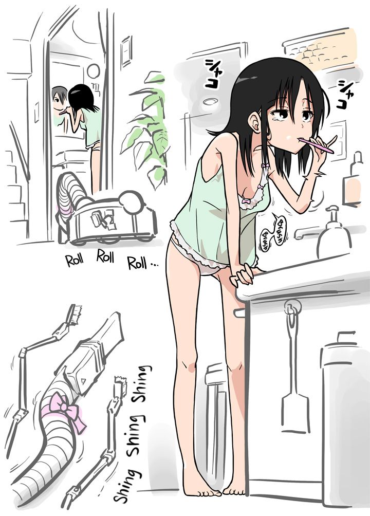 [Alpaca Club] Soujiki ni Okasareta - Senmenjo Hen - | Molested by a Vacuum Cleaner - In the Bathroom - [English] [Constipat8] [あるぱかくらぶ] 掃除機に犯された - 洗面所編 - [英訳]
