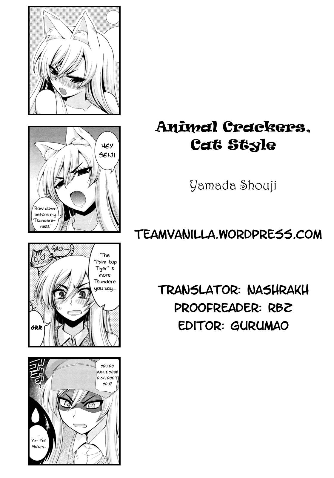 [Yamata Shouji] Tabekko Doubutsu Neko hen (Animal Crackers, Cat Style) [English] =Team Vanilla= [山田ショウジ] たべっこどうぶつ 猫編　[英語]