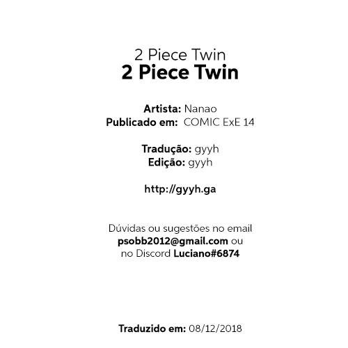 [Nanao] 2 Piece Twin (COMIC ExE 14) [Portuguese-BR] [GYYH] [Digital] [ななお] 2 Piece Twin (コミック エグゼ 14) [ポルトガル翻訳] [DL版]