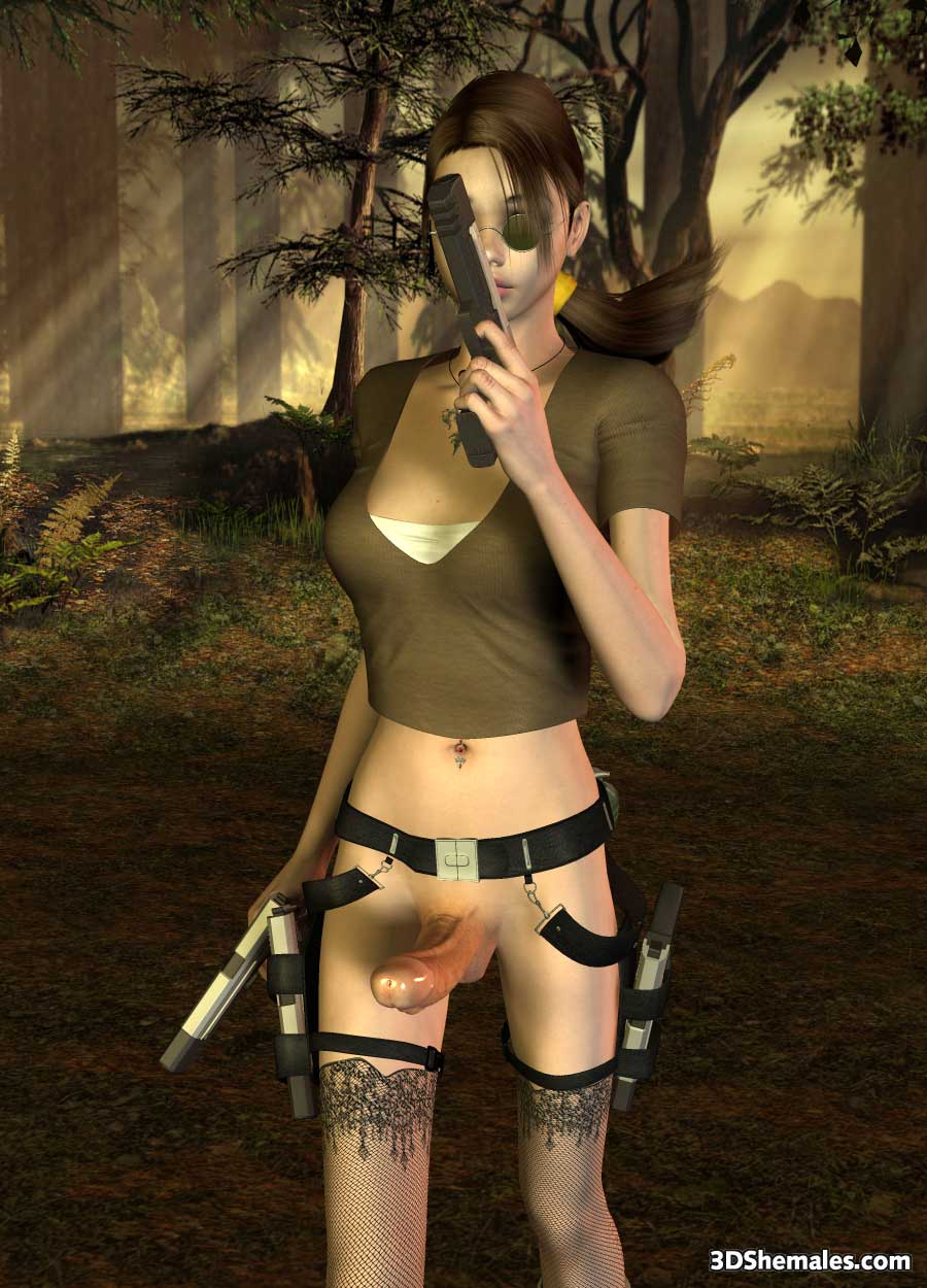 Lara Croft - Dickgirl 
