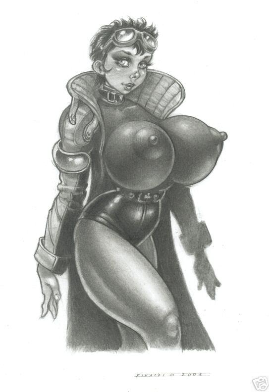 VICTOR RINALDI ART - Huge Tits drawings #13 